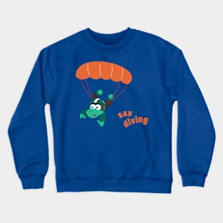 Vector illustration of a cute skydiver. Crewneck Sweatshirt